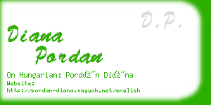 diana pordan business card